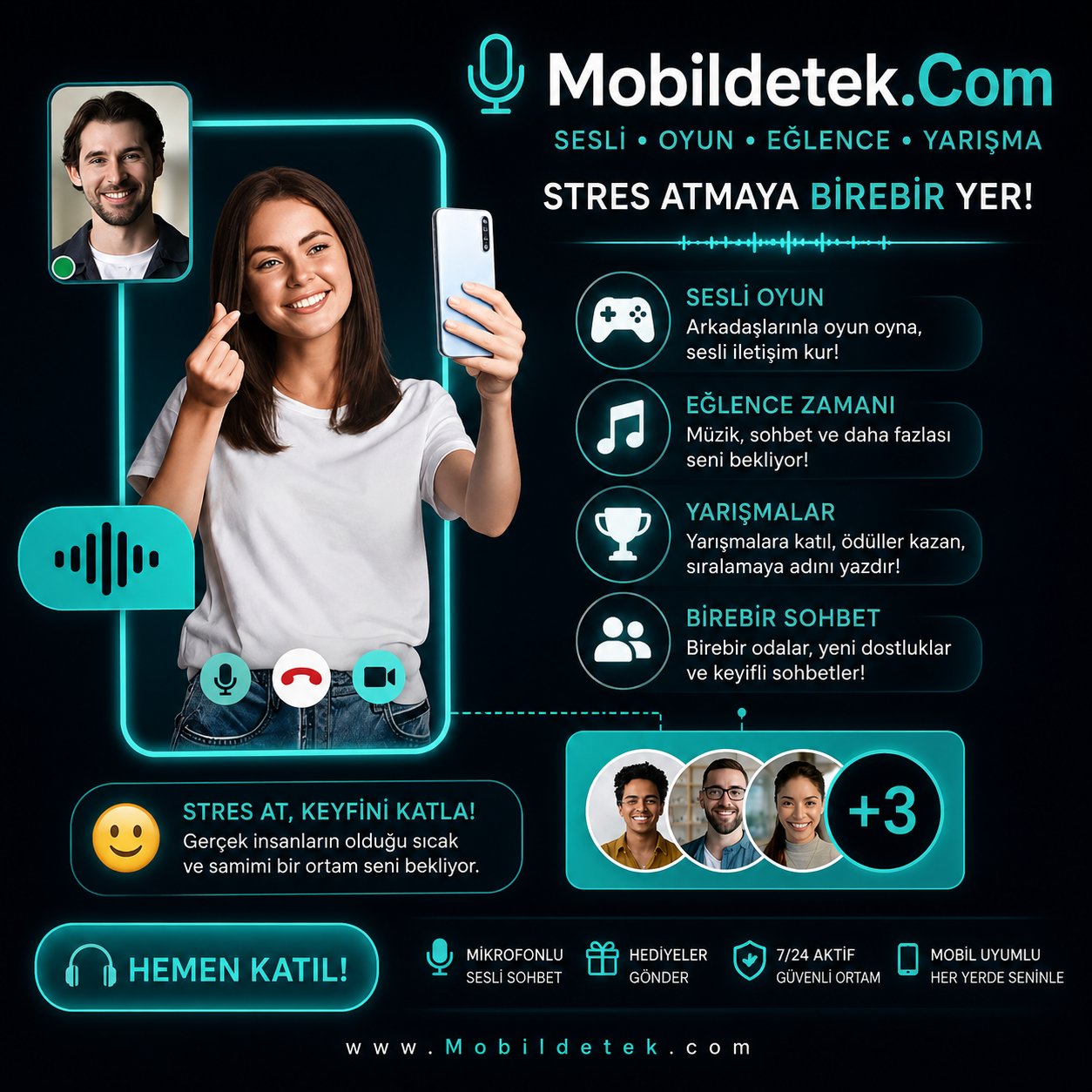 Sesli Mobil kamerali siteler